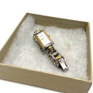 Bulova Quartz Gold Two Tone Silver Loop Band Watch